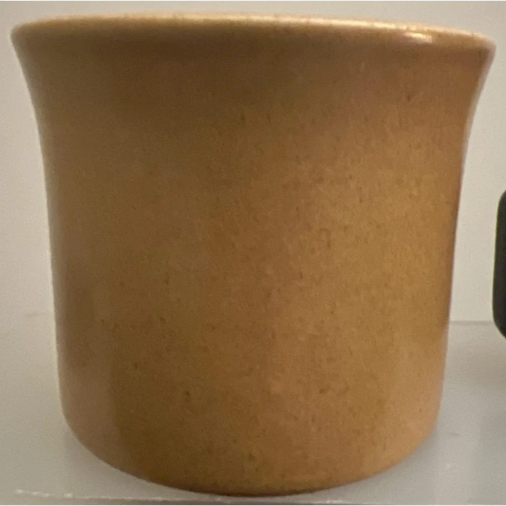 Vintage MCM LAUFFER GOVANCROFT Scotland Stoneware Coffee Cups Gold‎ & Dark Teal